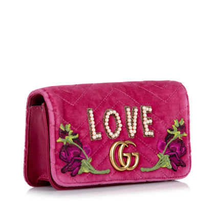 Gucci GG Marmont Velvet Crossbody Bag (SHG-33052)