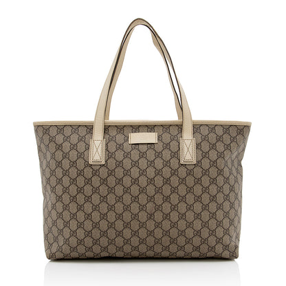 Gucci GG Supreme Classic Medium Zip Tote (SHF-17382)