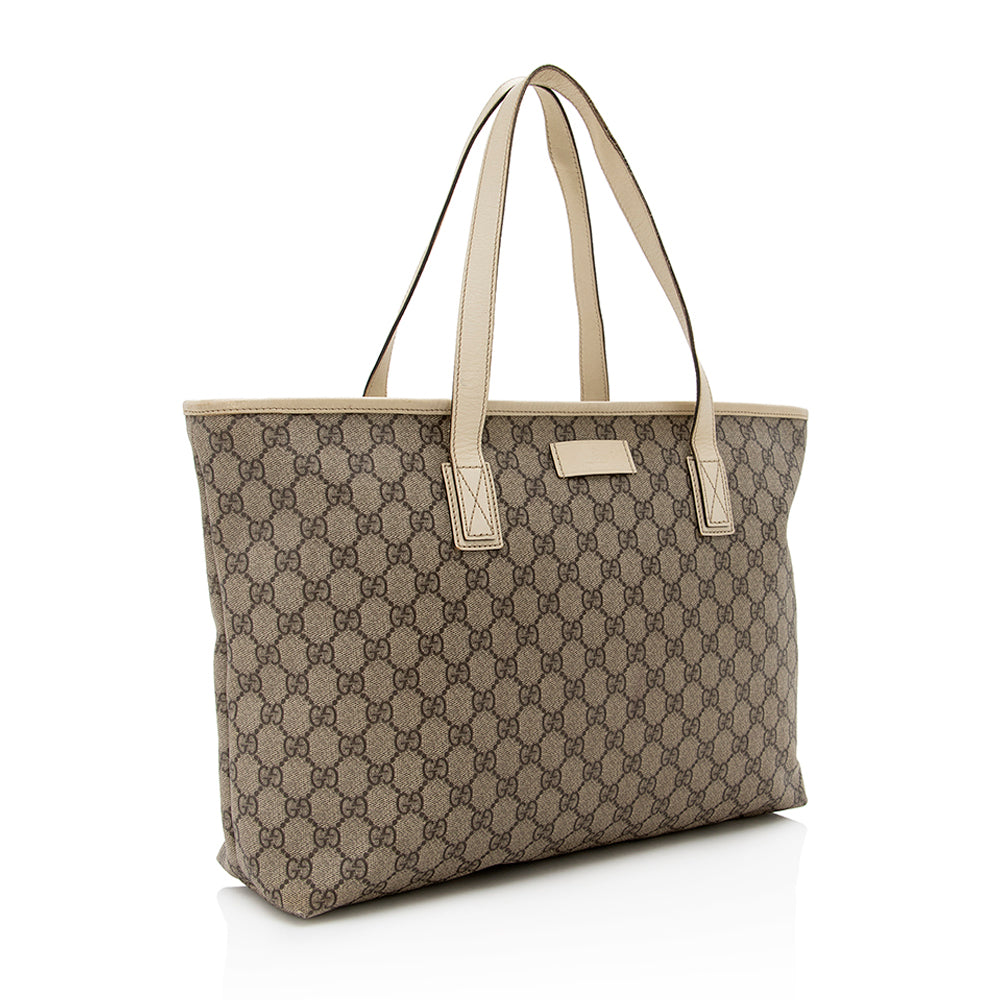 Gucci GG Supreme Classic Medium Zip Tote (SHF-17382)