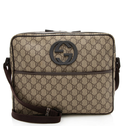 Gucci GG Supreme Interlocking GG Messenger Bag (SHF-13066)