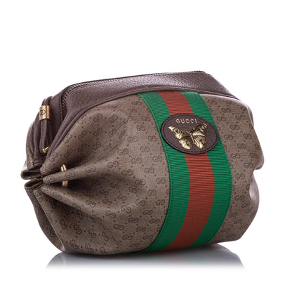 Gucci GG Supreme Mini Web Butterfly Crossbody Bag (SHG-24336)