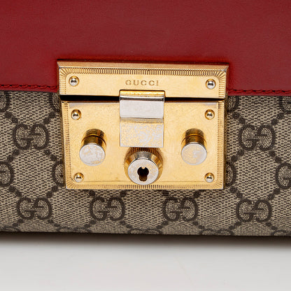 Gucci GG Supreme Padlock Medium Shoulder Bag (SHF-15259)