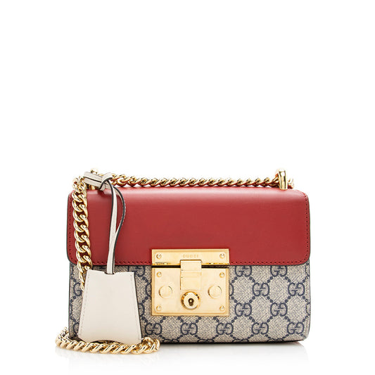 Gucci GG Supreme Small Padlock Shoulder Bag (SHF-21315)