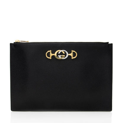 Gucci Grained Leather Zumi Pouch (SHF-18468)