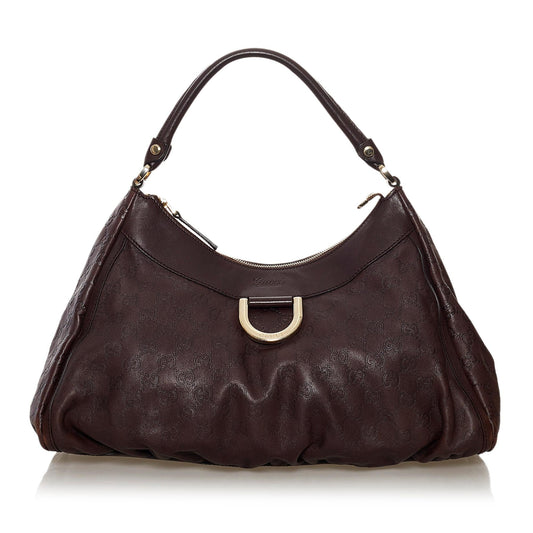 Gucci Guccissima Abbey D-Ring Shoulder Bag (SHG-32990)