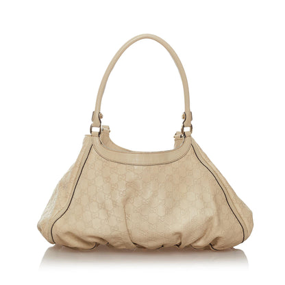 Gucci Guccissima Abbey D-ring Leather Shoulder Bag (SHG-27257)