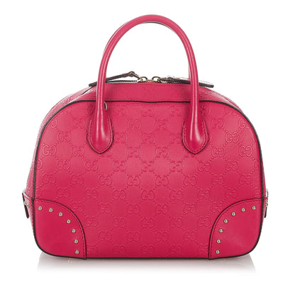 Gucci Guccissima Bright Leather Satchel (SHG-26722)