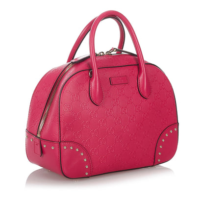 Gucci Guccissima Bright Leather Satchel (SHG-26722)