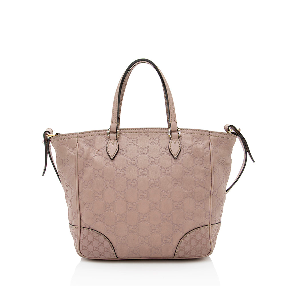 Gucci Guccissima Leather Bree Mini Tote (SHF-18654)