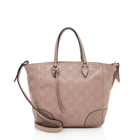 Gucci Guccissima Leather Bree Mini Tote (SHF-18654)