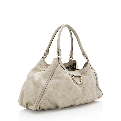 Gucci Guccissima Leather D Ring Large Hobo (SHF-18503)