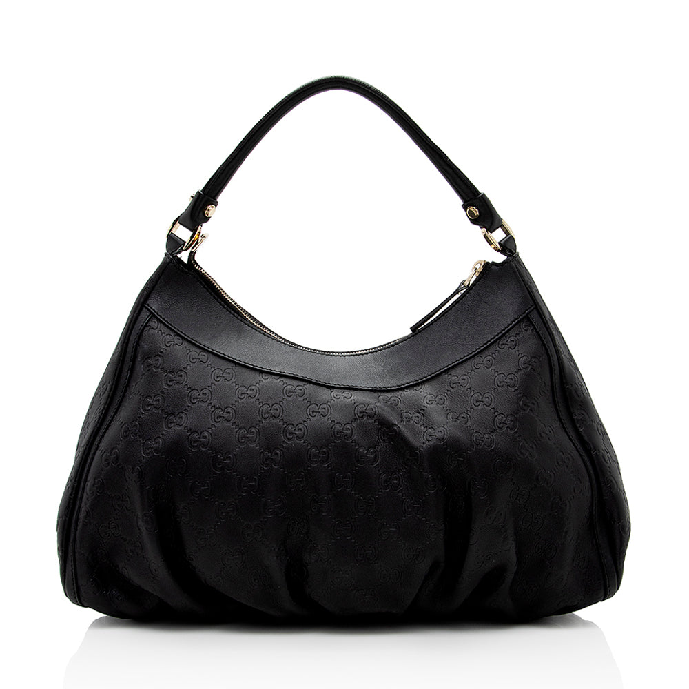 Gucci Guccissima Leather D Ring Hobo (SHF-18480)