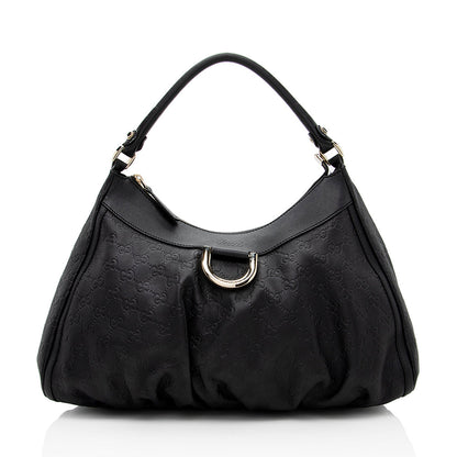 Gucci Guccissima Leather D Ring Hobo (SHF-18480)