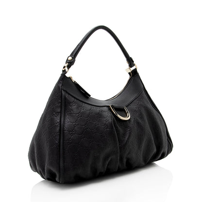 Gucci Guccissima Leather D Ring Hobo (SHF-18480)