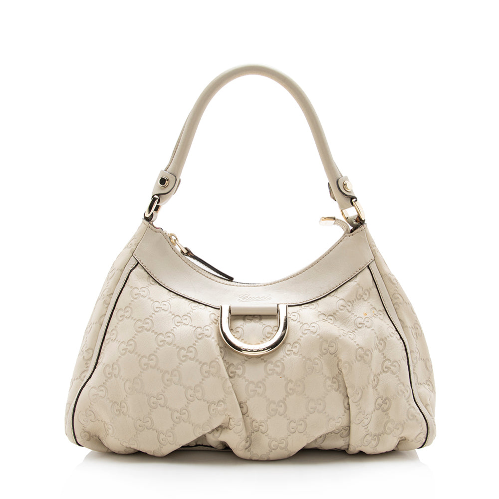 Gucci Guccissima Leather D Ring Small Hobo - FINAL SALE (SHF-15166)