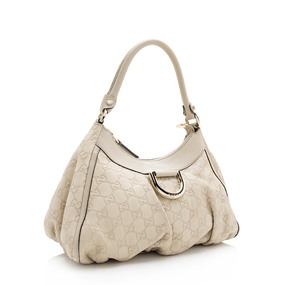 Gucci Guccissima Leather D Ring Small Hobo - FINAL SALE (SHF-15166)