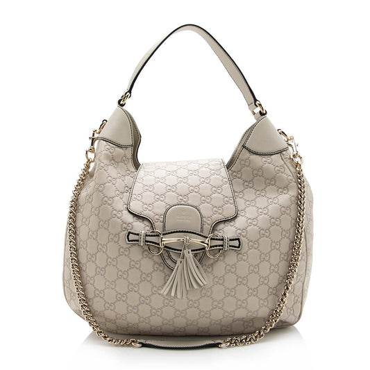 Gucci Guccissima Leather Emily Hobo (SHF-15386)