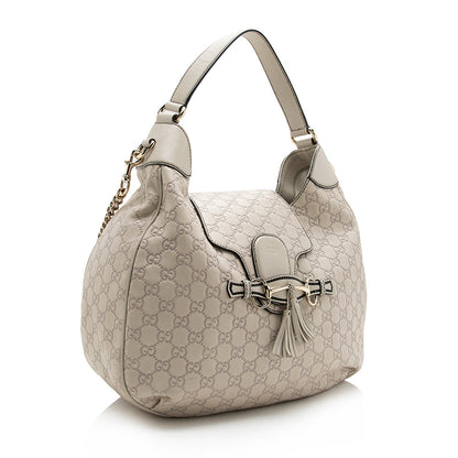 Gucci Guccissima Leather Emily Hobo (SHF-15386)