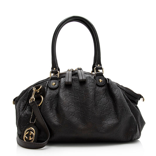 Gucci Guccissima Leather Sukey Satchel (SHF-21288)