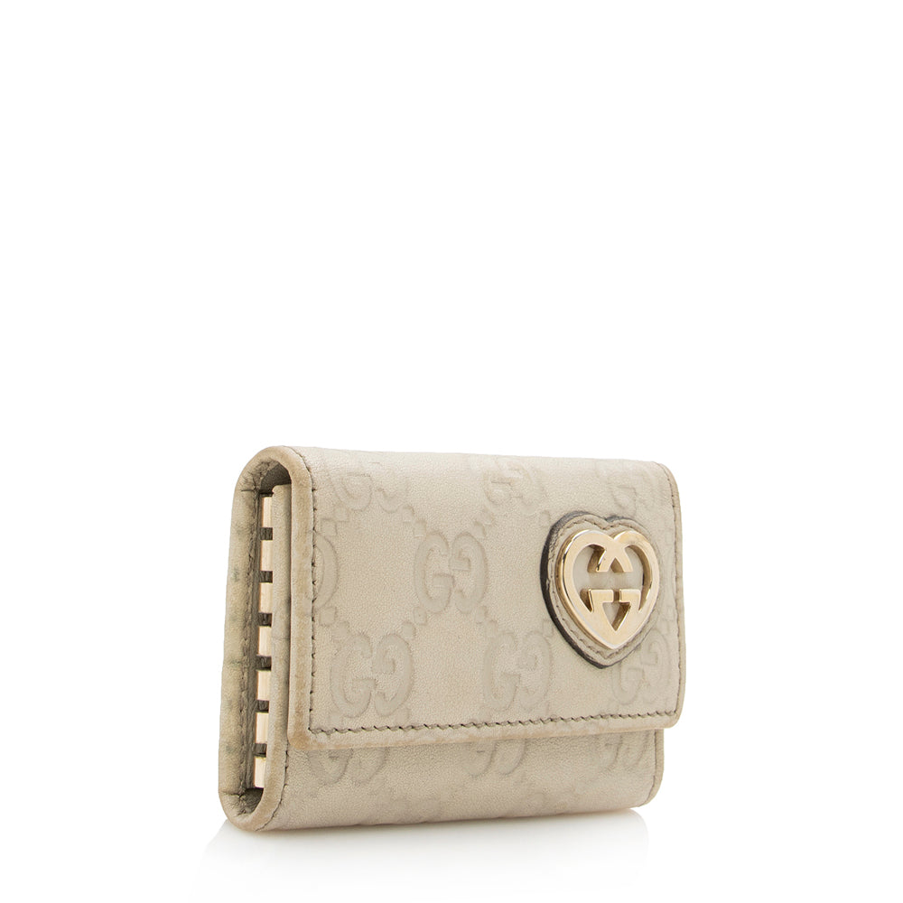 Gucci Guccissima Lovely Heart Key Case - FINAL SALE (SHF-15480)