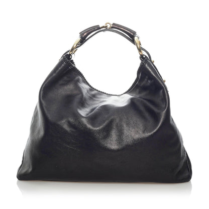 Gucci Horsebit Leather Hobo Bag (SHG-33488)