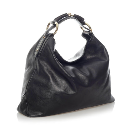 Gucci Horsebit Leather Hobo Bag (SHG-33488)