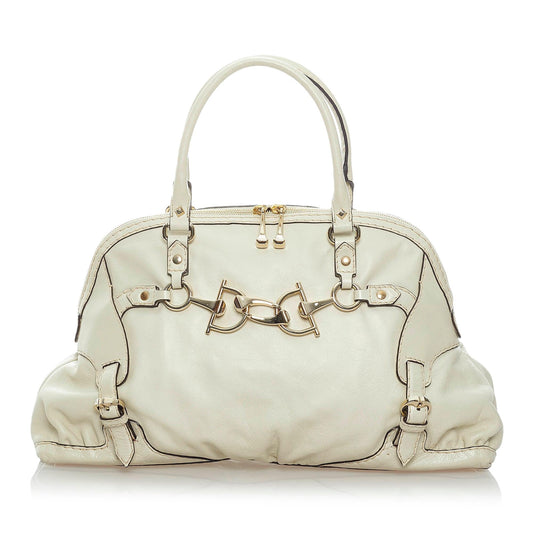 Gucci Horsebit Nail Leather Tote Bag (SHG-33470)