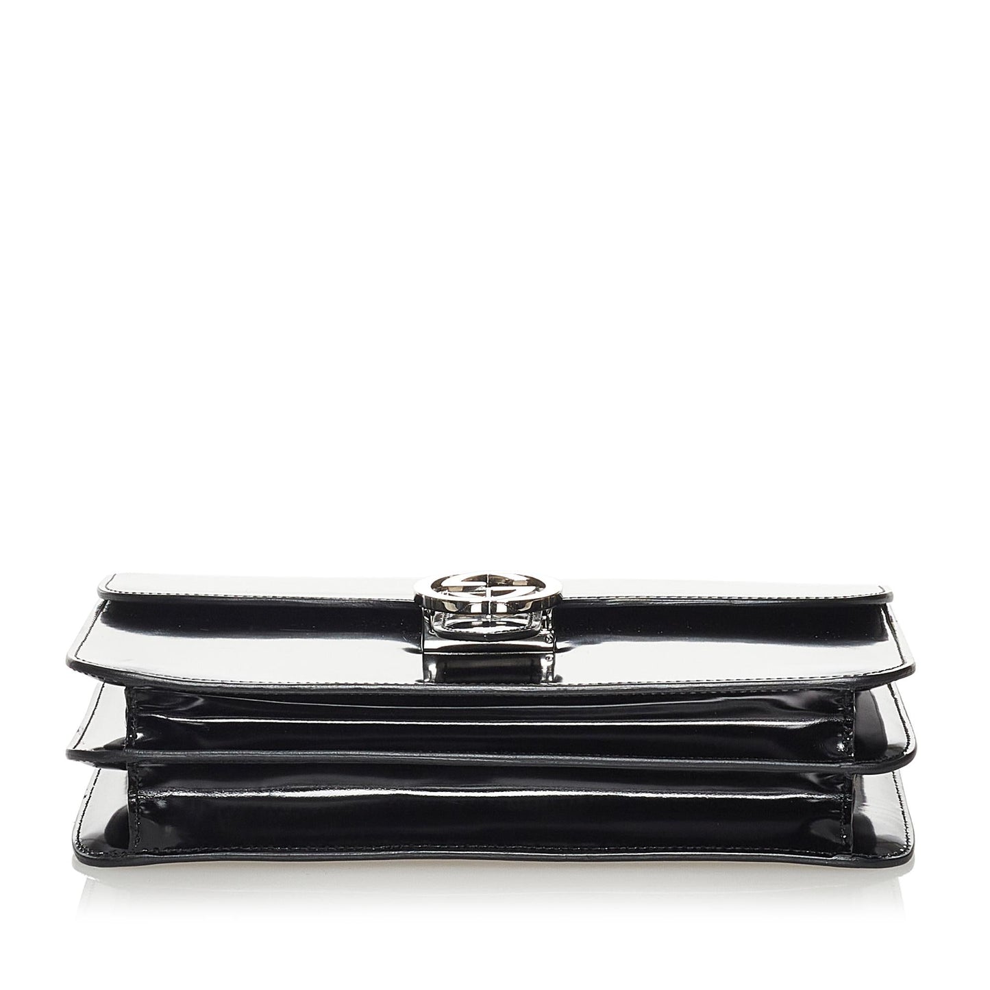 Gucci Interlocking G Chain Patent Leather Shoulder Bag (SHG-28105)