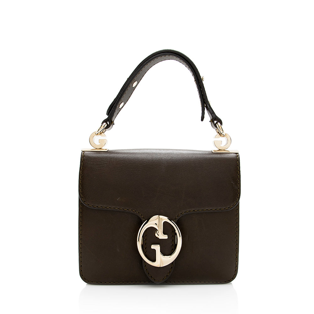 Gucci Leather 1973 Small Top Handle Satchel (SHF-18567)