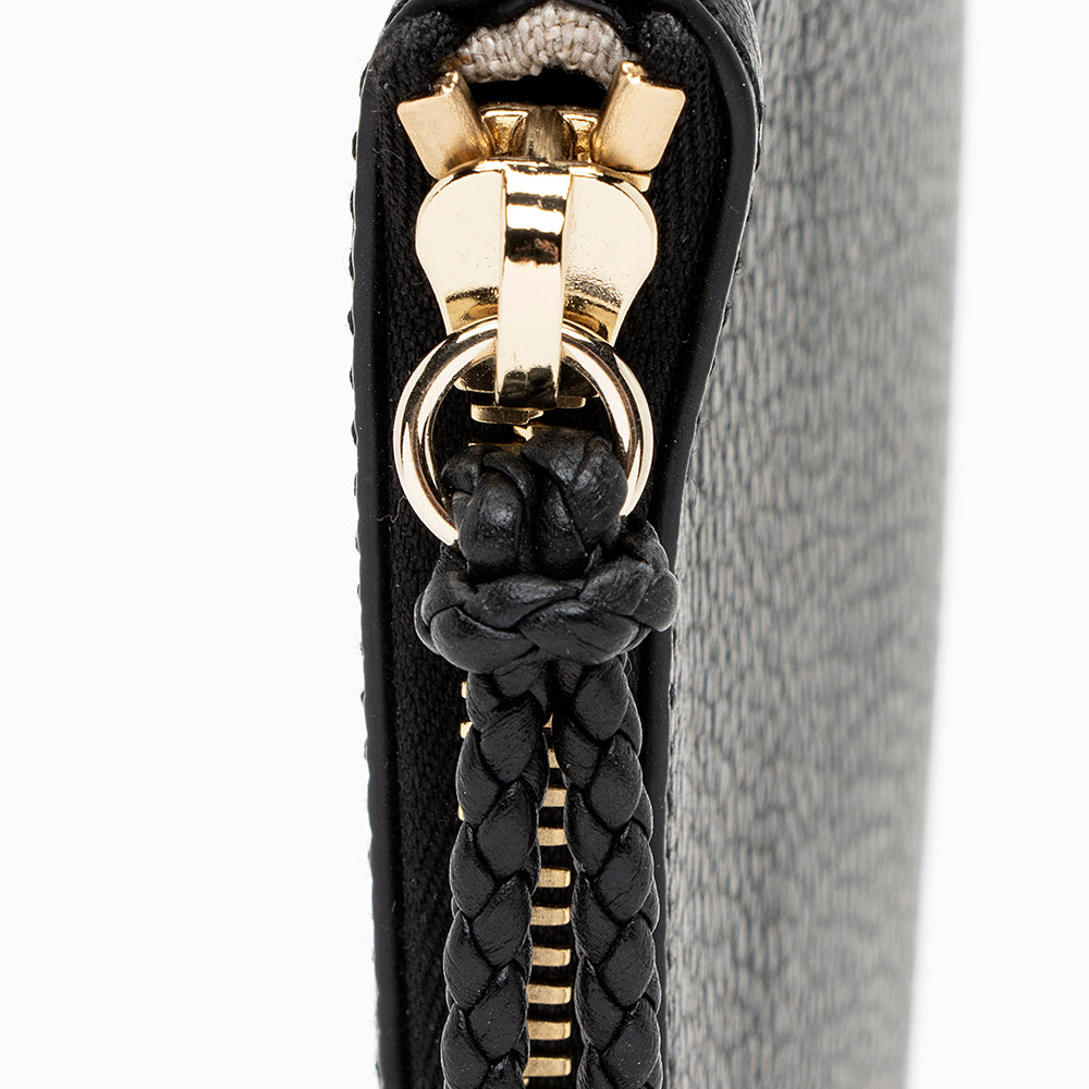 Gucci Leather Bamboo Tassel Zip Clutch (SHF-18469)