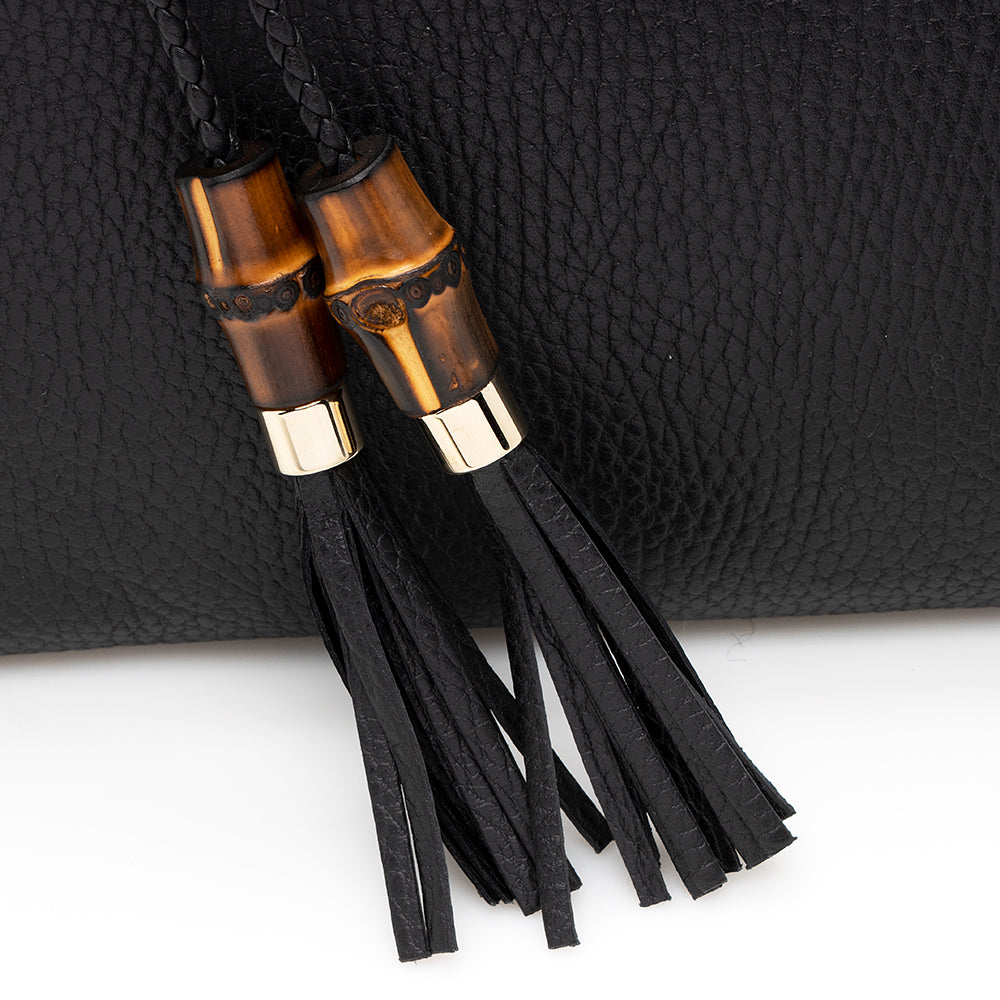 Gucci Leather Bamboo Tassel Zip Clutch (SHF-18469)