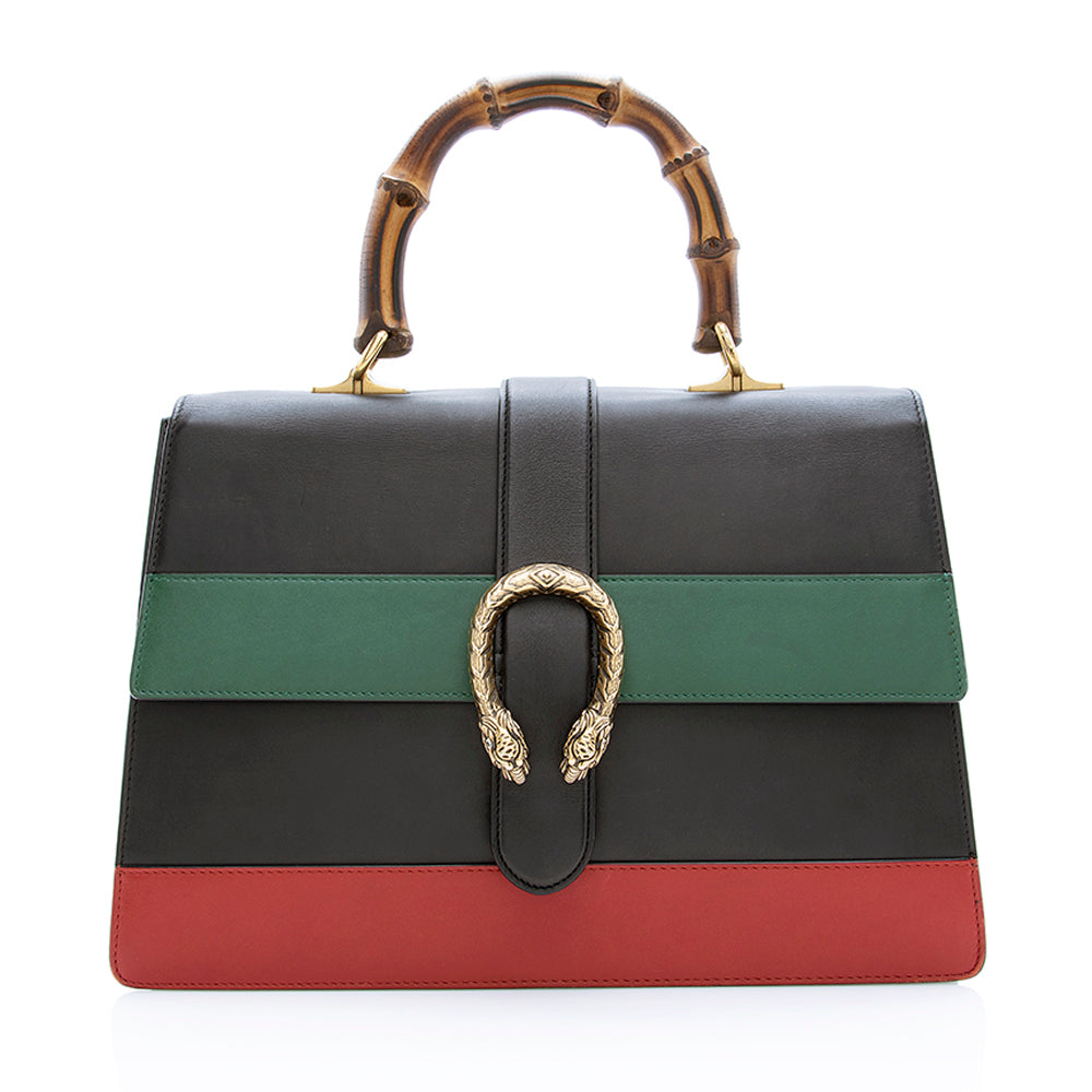 Gucci Leather Borsa Dionysus Large Top Handle Bag (SHF-18856)