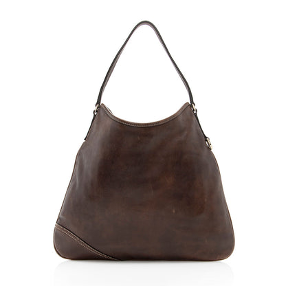 Gucci Leather Britt Medium Hobo (SHF-18653)