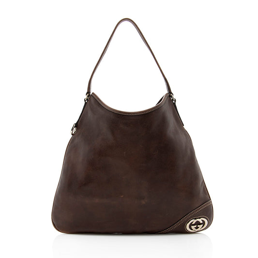 Gucci Leather Britt Medium Hobo (SHF-18653)