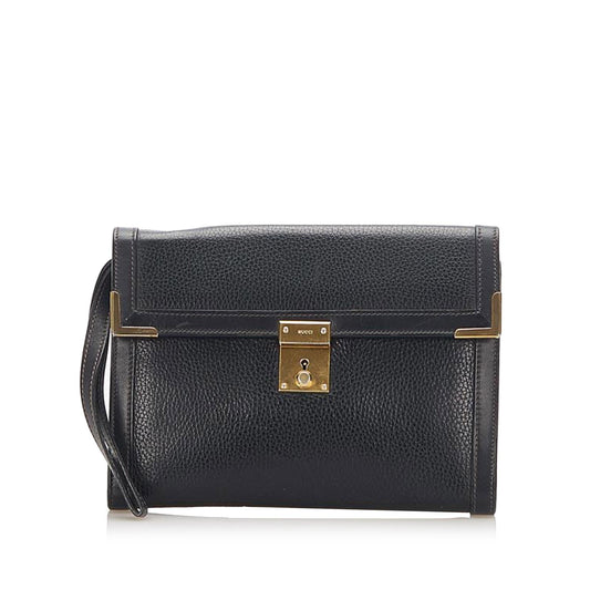 Gucci Leather Clutch Bag (SHG-17581)