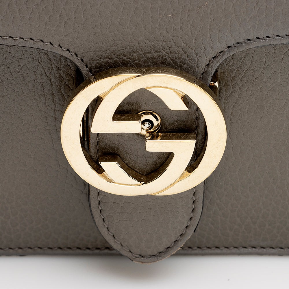 Gucci Leather Interlocking G Small Shoulder Bag (SHF-18285)