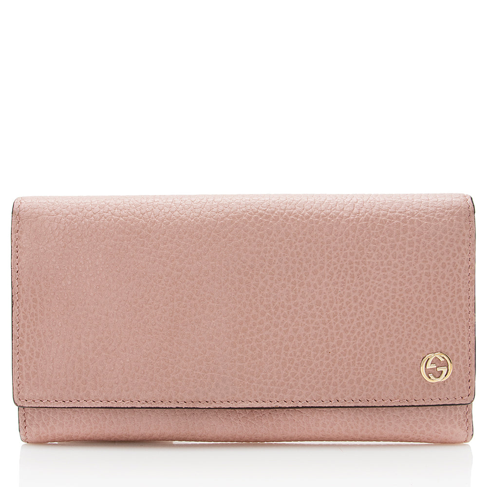 Gucci Leather Interlocking GG Long Wallet - FINAL SALE (SHF-18625)