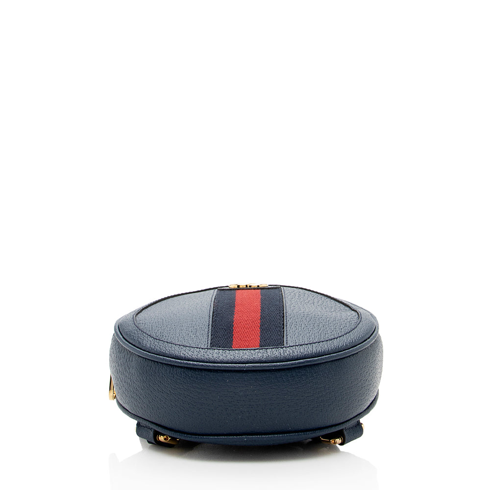 Gucci Leather Ophidia Round Mini Backpack (SHF-17952)