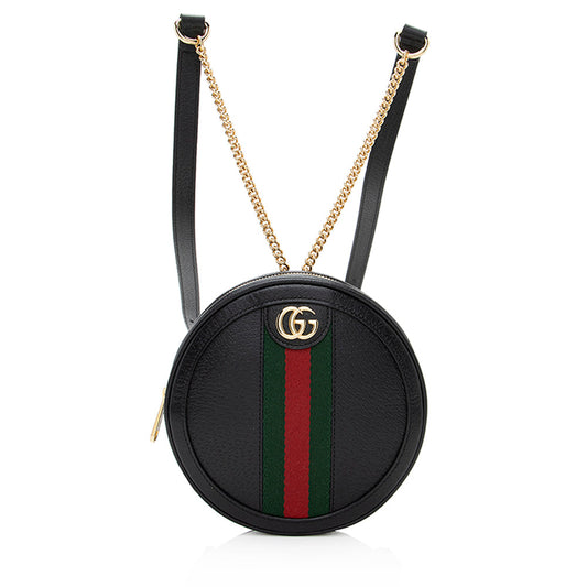 Gucci Leather Ophidia Round Mini Backpack (SHF-20940)