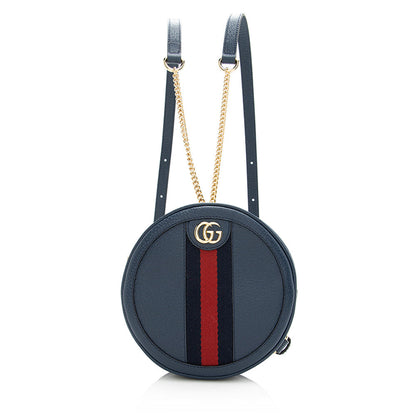 Gucci Leather Ophidia Round Mini Backpack (SHF-21087)