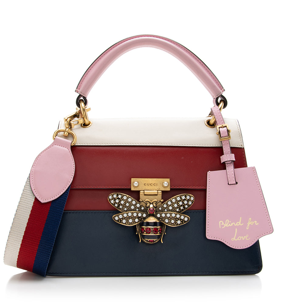 Gucci Leather Queen Margaret Top Handle Satchel (SHF-17422)