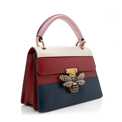 Gucci Leather Queen Margaret Top Handle Satchel (SHF-17422)