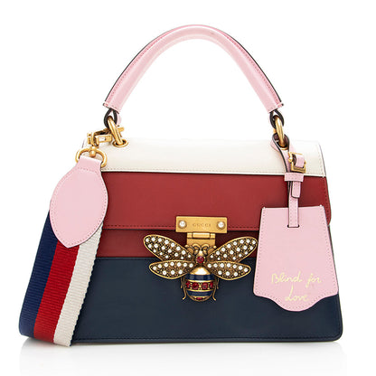 Gucci Leather Queen Margaret Top Handle Satchel (SHF-17781)