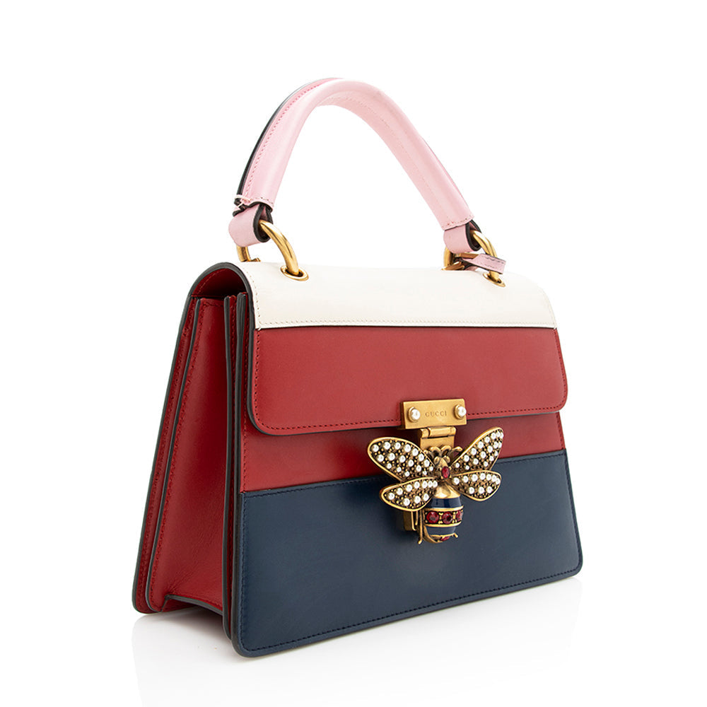 Gucci Leather Queen Margaret Top Handle Satchel (SHF-17781)