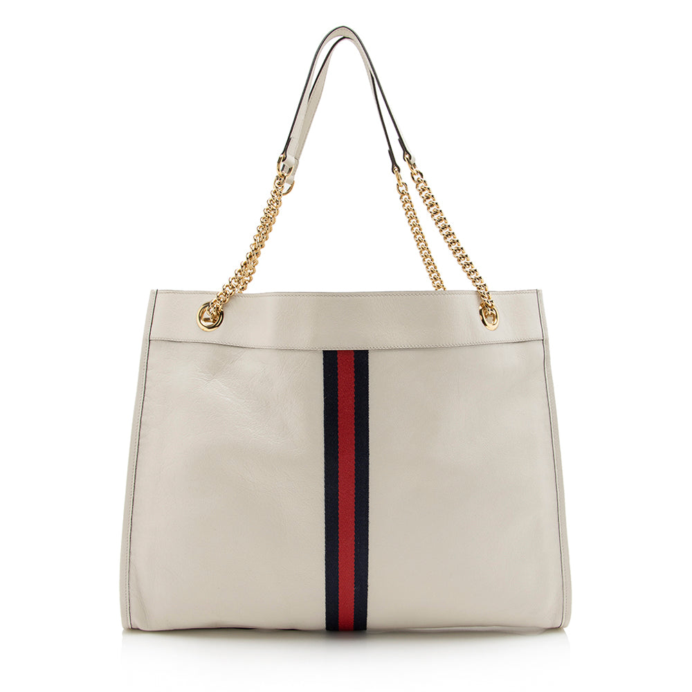 Gucci Leather Rajah Large Tote (SHF-16152)