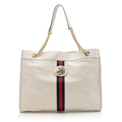 Gucci Leather Rajah Large Tote (SHF-17370)