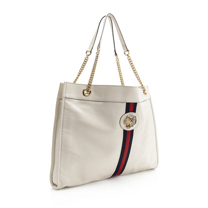 Gucci Leather Rajah Large Tote (SHF-21155)