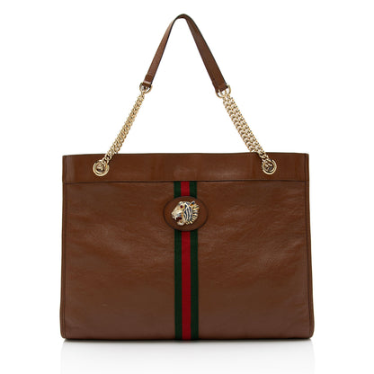 Gucci Leather Rajah Large Tote (SHF-lHzySL)