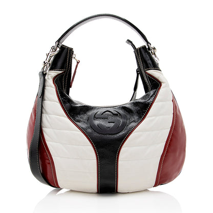 Gucci Leather Snow Glam Hobo (SHF-17803)