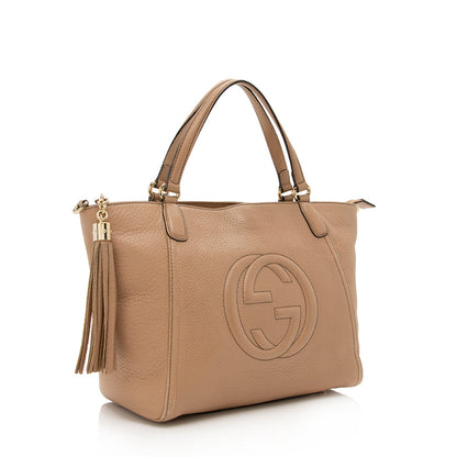 Gucci Leather Soho Top Handle Tote (SHF-16505)